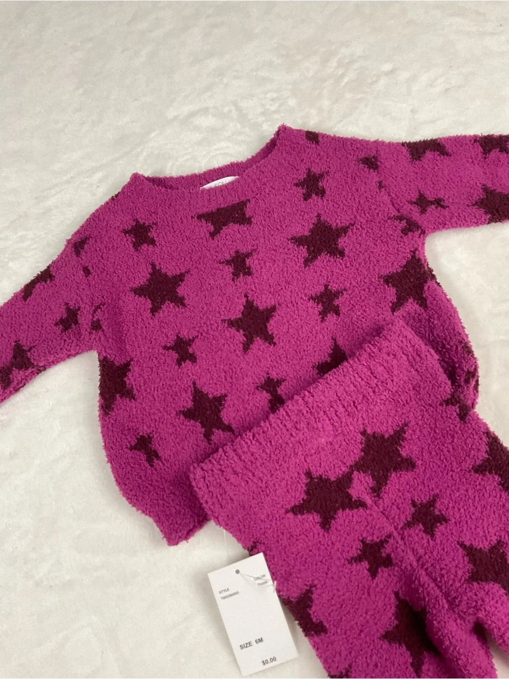 Baby Girl 6 Months 2 Piece Set Sweater & Pants Star